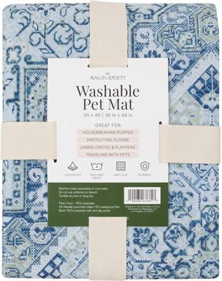 Show full view: The Avalon Society Washable Dog Pee Pad, Silvered Blue, 36 x 48-in slide 5 of 9
