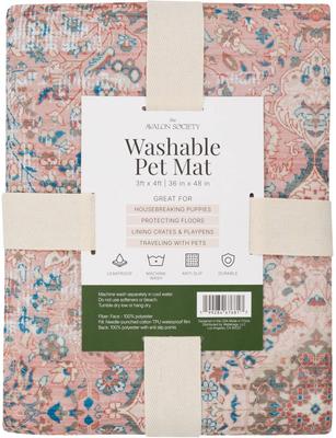 Show full view: The Avalon Society Washable Dog Pee Pad, Hana Blush, 36 x 48-in slide 5 of 9