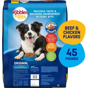 Kibbles 'n Bits Original Savory Beef & Chicken Flavors Dry Dog Food, 45-lb bag