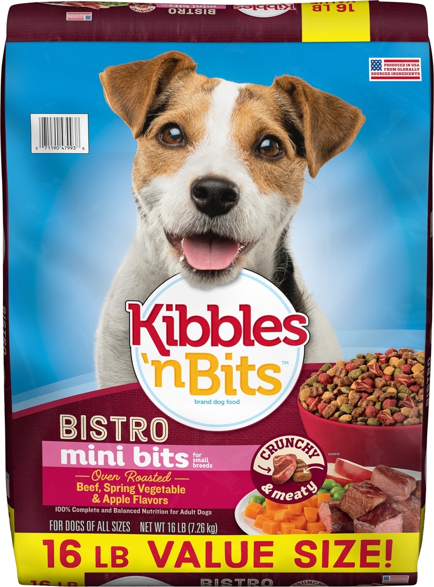 KIBBLES 'N BITS Bistro Mini Bits Beef, Vegetable Apple Flavors