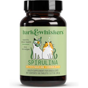 Bark and Whiskers Spirulina Superfood Tablets Dog & Cat Supplement, 180 count