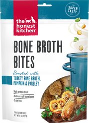 The Honest Kitchen Bone Broth Bites Roasted with Turkey Bone Broth, Pumpkin & Parsley Dog Treats, 8-oz bag