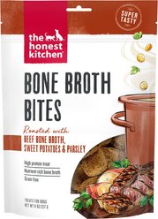 The Honest Kitchen Bone Broth Bites Roasted with Beef Bone Broth, Sweet Potatoes, & Parsley Dog Treats, 8-oz bag