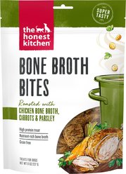 The Honest Kitchen Bone Broth Bites Roasted with Chicken Bone Broth, Carrots & Parsley Dog Treats, 8-oz bag