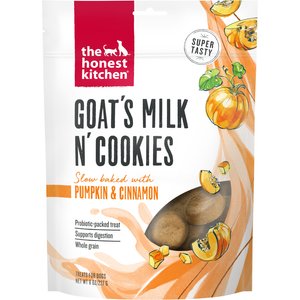 The Honest Kitchen Goat's Milk N' Cookies Slow-Baked with Pumpkin Dog Treats, 8-oz bag