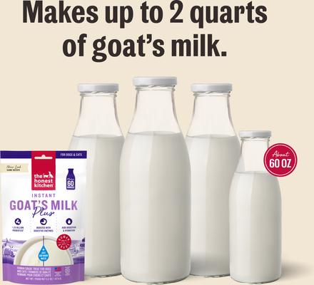 Show full view: The Honest Kitchen Human Grade Daily Boosters Instant Goat's Milk with Probiotics for Dogs & Cats, 5.2-oz jar slide 8 of 11