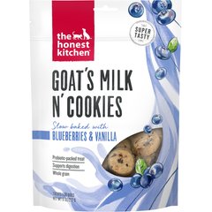The Honest Kitchen Human Grade Goat's Milk N' Cookies Slow Baked with Blueberries & Vanilla Dog Treats, 8-oz bag