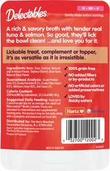 Hartz Delectables Lickable Treat Savory Broths Tuna & Salmon Grain-Free Lickable Cat Treats, 1.4-oz pouch, pack of 12 slide 2 of 9
