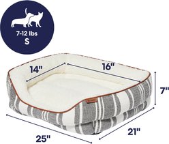 Frisco Farmhouse Double Bolster Dog & Cat Cuddler, Small slide 2 of 9