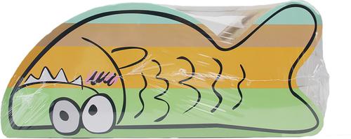 Show full view: allforpaws Catoon Belly Rubbing Fish Scratcher Cat Toy with Catnip, Multi-Color, 16.5 x 8.27 x 7-in slide 3 of 3