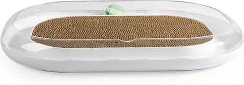 Show full view: allforpaws Lifestyle 4 Pets Runway Scratcher Cat Toy with Catnip, White, 17.7 x 12.6 x 2.36-in slide 3 of 3