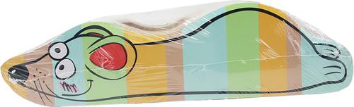 Show full view: allforpaws Catoon Scratcher Mouse Cat Toy with Catnip, Multi-Color, 16.5 x 8.27 x 4.53-in slide 3 of 3