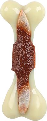 Show full view: allforpaws Super Nylon Beef Bone Appetit Flavor Infused Tough Dog Chew Toy, Red, Large: 8.3 x 3 x 1.8-in slide 9 of 10