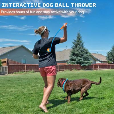 Show full view: allforpaws Wow Play Ball Thrower Launcher Dog Toy, Multi-Color, 25.6 x 3.8 x 2.7-in slide 2 of 6