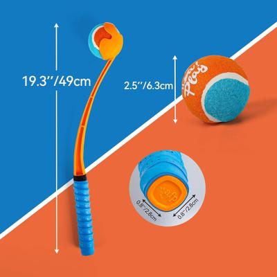 Show full view: allforpaws Wow Play Short Ball Thrower Launcher Dog Toy, Multi-Color, 19.3 x 3.7 x 2.6-in slide 5 of 8