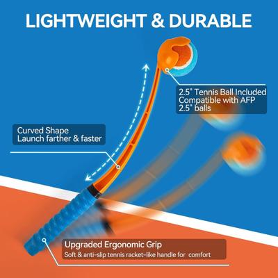 Show full view: allforpaws Wow Play Short Ball Thrower Launcher Dog Toy, Multi-Color, 19.3 x 3.7 x 2.6-in slide 7 of 8