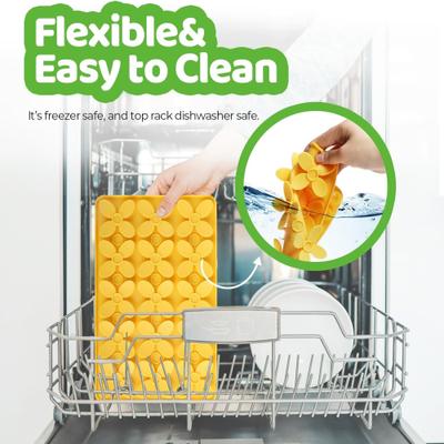 Show full view: allforpaws Blossom Digmat Refill Treat Dispensing Dog Toy, Yellow, 13 x 8-in slide 4 of 9