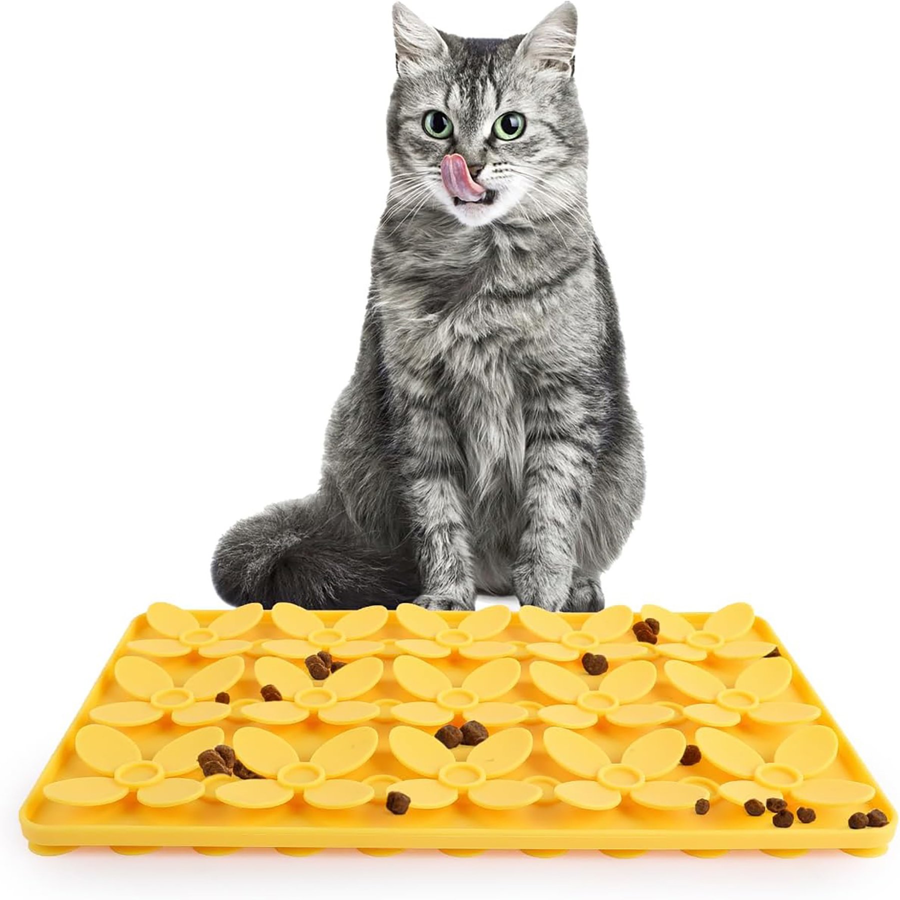 allforpaws Blossom Digmat Refill Treat Dispensing Dog Toy, Yellow, 13 x 8-in