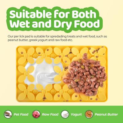 Show full view: allforpaws Blossom Digmat Refill Treat Dispensing Dog Toy, Yellow, 13 x 8-in slide 3 of 9