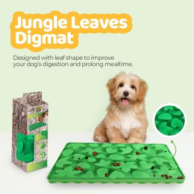 Show full view: allforpaws Jungle Digmat Refill Treat Dispensing Dog Toy, Green, 16 x 10-in slide 2 of 9