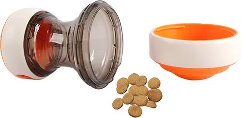 Show full view: allforpaws Power Pup Treat Dispensing Dog Toy, Orange, 6 x 3.3 x 3.3-in slide 4 of 5