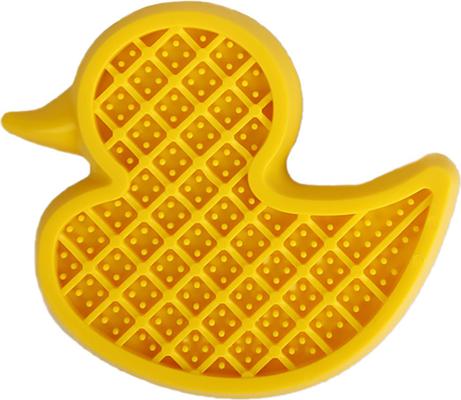 Show full view: allforpaws Calming Pals Bath Anti Anxiety Duck Refill Treat Dispensing Dog Toy, Yellow, 4.53 x 4.13 x 0.98-in slide 4 of 4