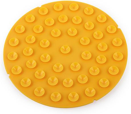 Show full view: allforpaws Calming Pals Wowfle Lick Mat Refill Treat Dispensing Dog Toy, Yellow, 7.9 x 7.9-in slide 5 of 6