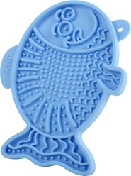 allforpaws Calming Pals Lick A Fish Refill Treat Dispensing Cat Toy, Blue, 7.1 x 5.8 x 0.6-in slide 2 of 6