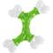 Show in main carousel: allforpaws Dental X-Bone Chew Dog Toy, Green, 7.8 x 7.0 x 1.3-in slide 3 of 3