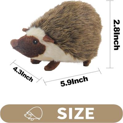 Show full view: allforpaws Classic Hedgehog Squeaky Plush Dog Toy, Brown, Small slide 4 of 10