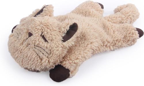 Show full view: allforpaws Lambswool Snoring Cuddler Plush Cat Toy, Brown, 11.4 x 6.1 x 2.17-in slide 10 of 10