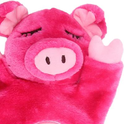 Show full view: allforpaws Snoring Cuddler Pig Modern Plush Cat Toy, Pink, 10.6 x 4.7 x 2.56-in slide 5 of 8