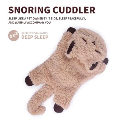 Show full view: allforpaws Lambswool Snoring Cuddler Plush Cat Toy, Brown, 11.4 x 6.1 x 2.17-in slide 3 of 10