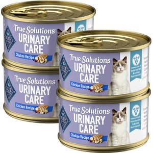 Blue Buffalo True Solutions Urinary Care Chicken Pate Wet Cat Food, 3-oz can, case of 4