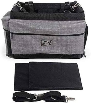 Show full view: allforpaws Travel Bicycle Deluxe Dog Carrier Bag, Grey slide 9 of 9