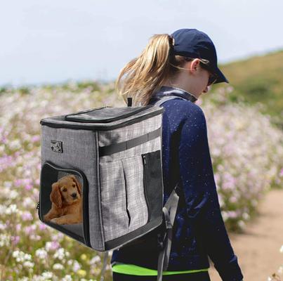 Show full view: allforpaws Travel Backpack Dog Carrier, Grey slide 8 of 10