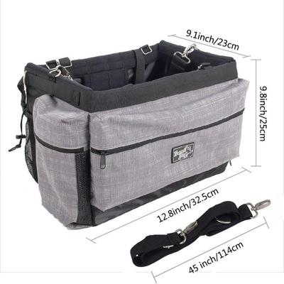 Show full view: allforpaws Travel Bicycle Deluxe Dog Carrier Bag, Grey slide 3 of 9