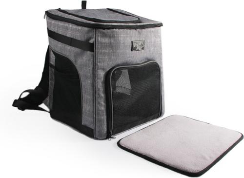 Show full view: allforpaws Travel Backpack Dog Carrier, Grey slide 7 of 10