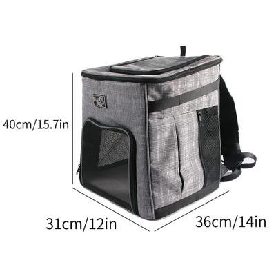 Show full view: allforpaws Travel Backpack Dog Carrier, Grey slide 4 of 10