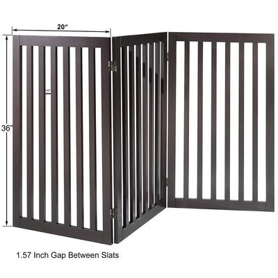 Show full view: Unipaws Free Standing Dog Gate, Espresso, 36-in, 3-panel slide 6 of 8