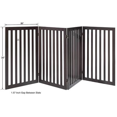 Show full view: Unipaws Free Standing Dog Gate, Espresso, 36-in, 4-panel slide 6 of 9