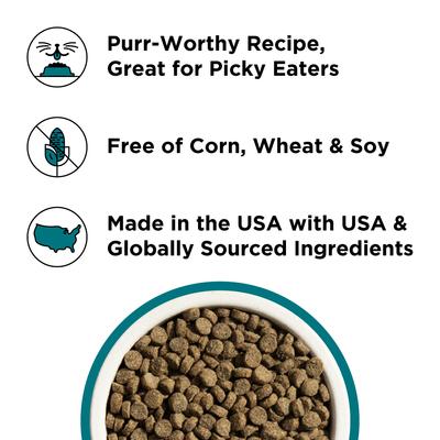 Show full view: BIXBI Liberty Indoor Health Chicken & Salmon Recipe Grain-Free Dry Cat Food, 10-lb bag slide 5 of 10