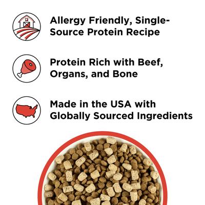 Show full view: BIXBI Liberty Beef Recipe Freeze-Dried Dog Topper & Treat, 4.5-oz bag slide 4 of 8