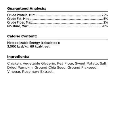 Show full view: BIXBI Liberty Skin & Coat Chicken Grain-Free Jerky Dog Treats, 5-oz bag slide 5 of 6