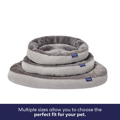 Show full view: Frisco Herringbone Hi-Low Cuddler Dog & Cat Bed, Grey, Small slide 7 of 10
