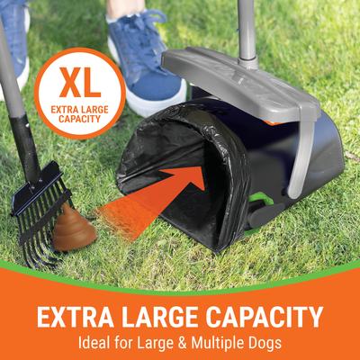 Show full view: Pupzle Dog Pooper Scooper with Bag Attachment, Lavender Scented, Grey, 25 Refill bags slide 3 of 11