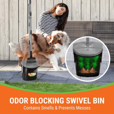 Show full view: Pupzle Dog Pooper Scooper with Bag Attachment, Lavender Scented, Grey, 25 Refill bags slide 4 of 11