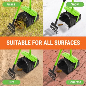 Pupzle Dog Pooper Scooper with Bag Attachment, Lavender Scented, Green, 25 Refill bags