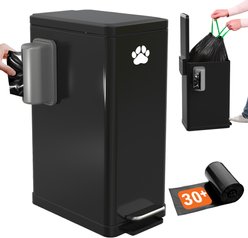 Pupzle Outdoor Dog Poop Trash Can with Lid, 3.2-gal, 30 Bags