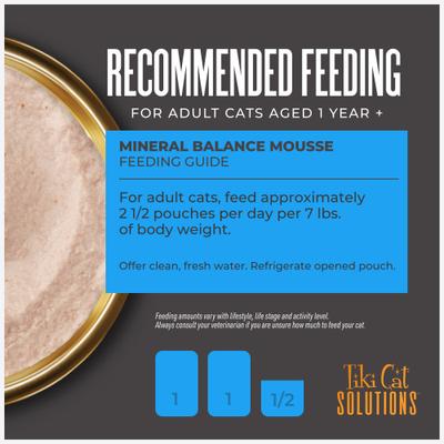 Show full view: Tiki Cat Solutions Mousse Mineral Balance Tuna & Salmon Recipe Grain-Free Wet Cat Food, 2.4-oz pouch, case of 12 slide 7 of 13